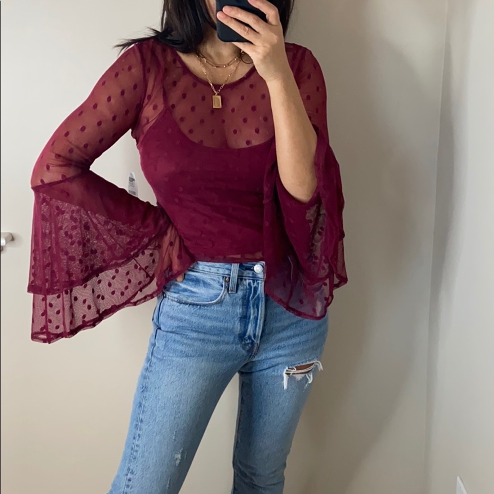 NWT BoHo Bell sleeves top